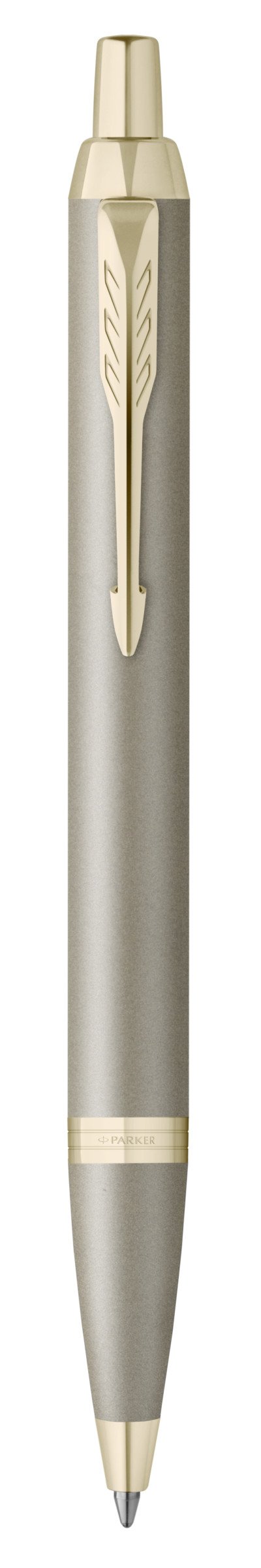 Ручка шариковая Parker IM Sandstone Champagne PVD Trim