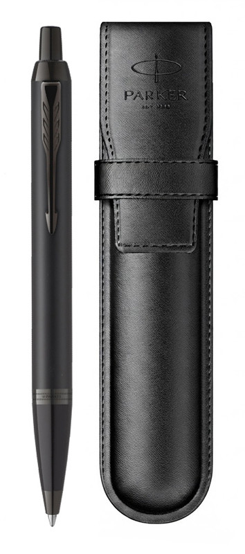 Набор Parker IM Matt Black (шариковая ручка + чехол)
