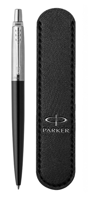 Набор Parker Jotter Black CT (шариковая ручка + чехол)