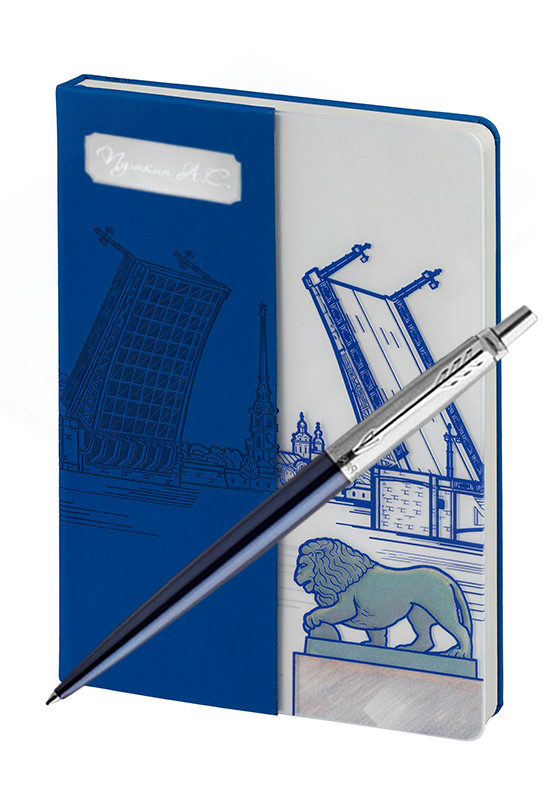 Подарочный набор Parker Jotter Royal Blue CT с блокнотом
