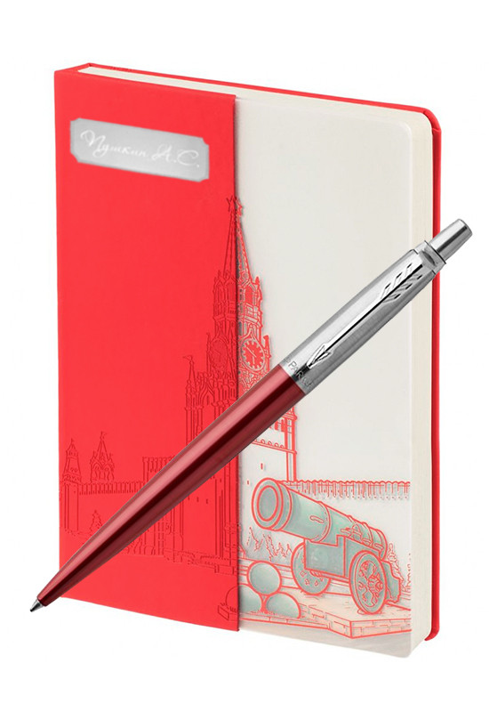Подарочный набор Parker JOTTER KENSINGTON RED CT с блокнотом