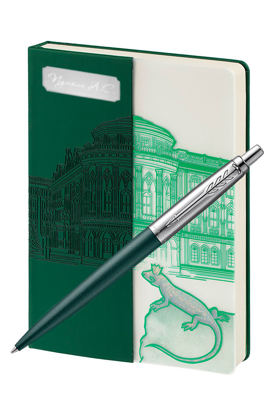 Подарочный набор Parker JOTTER XL MATTE GREEN CT с блокнотом