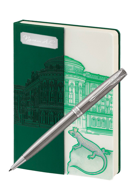 Подарочный набор Parker SONNET STAINLESS STEEL CT с блокнотом