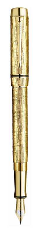 Перьевая ручка Parker Duofold Solid Gold F 18К