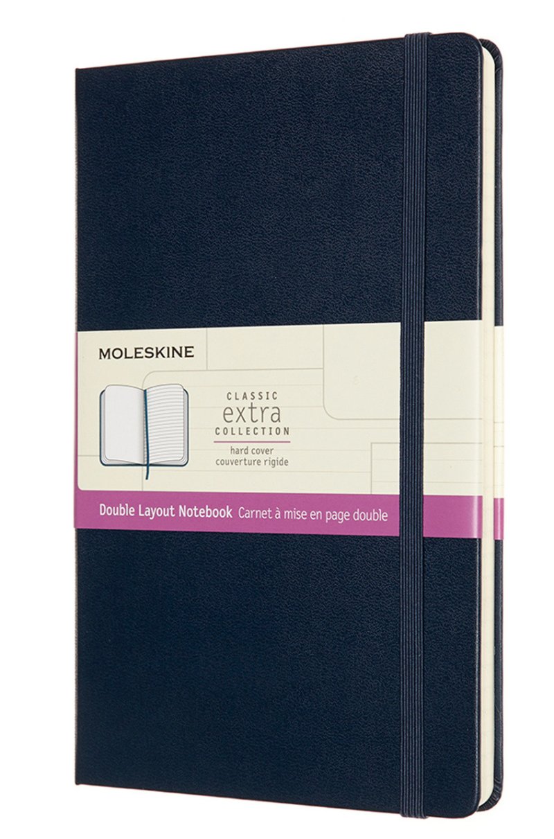 Блокнот Moleskine CLASSIC DOUBLE Large х2мм (синий)