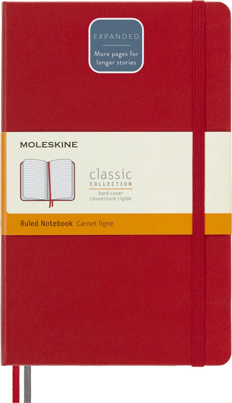 Блокнот Moleskine CLASSIC EXPENDED Large в красном цвете