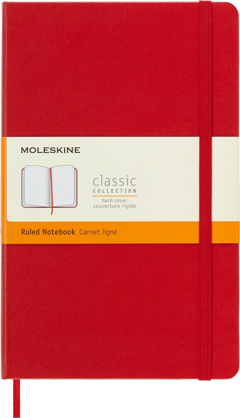 Блокнот Moleskine CLASSIC Large в красном цвете