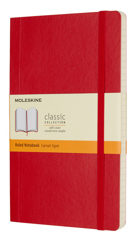 Блокнот Moleskine CLASSIC SOFT Large в красном цвете