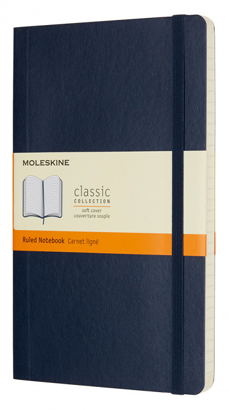 Блокнот Moleskine CLASSIC SOFT Large в синем цвете