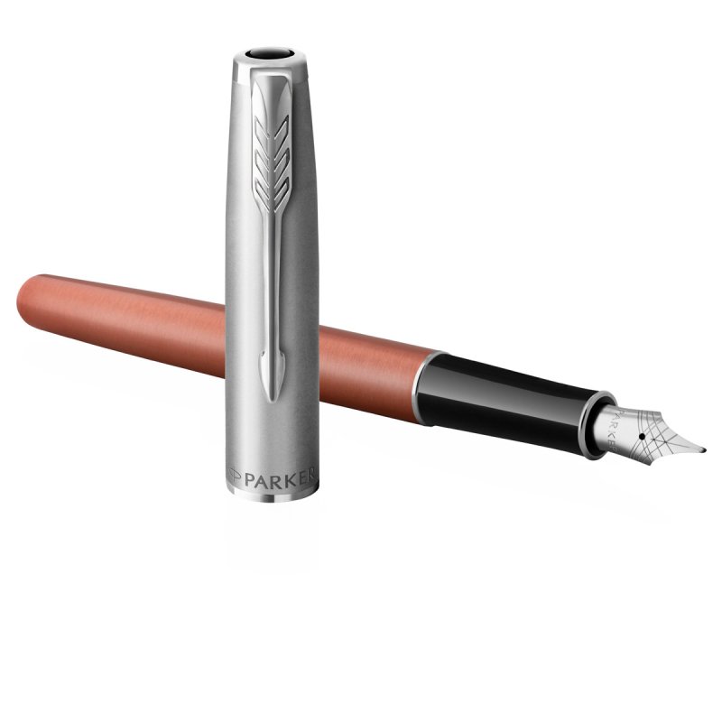 Ручка перьевая Parker Sonnet Sand Blasted Metal&Orange Lacquer
