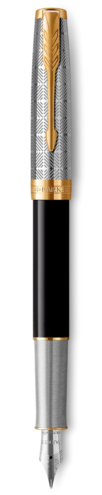 Ручка перьевая Parker Sonnet Premium Metal Black GT M