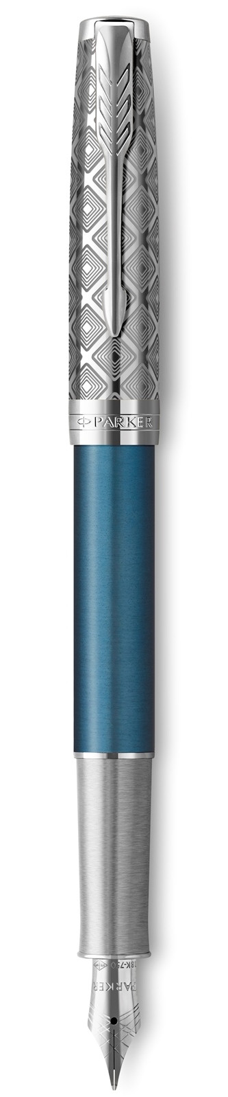 Перьевая ручка Parker Sonnet Premium Metal Blue CT M