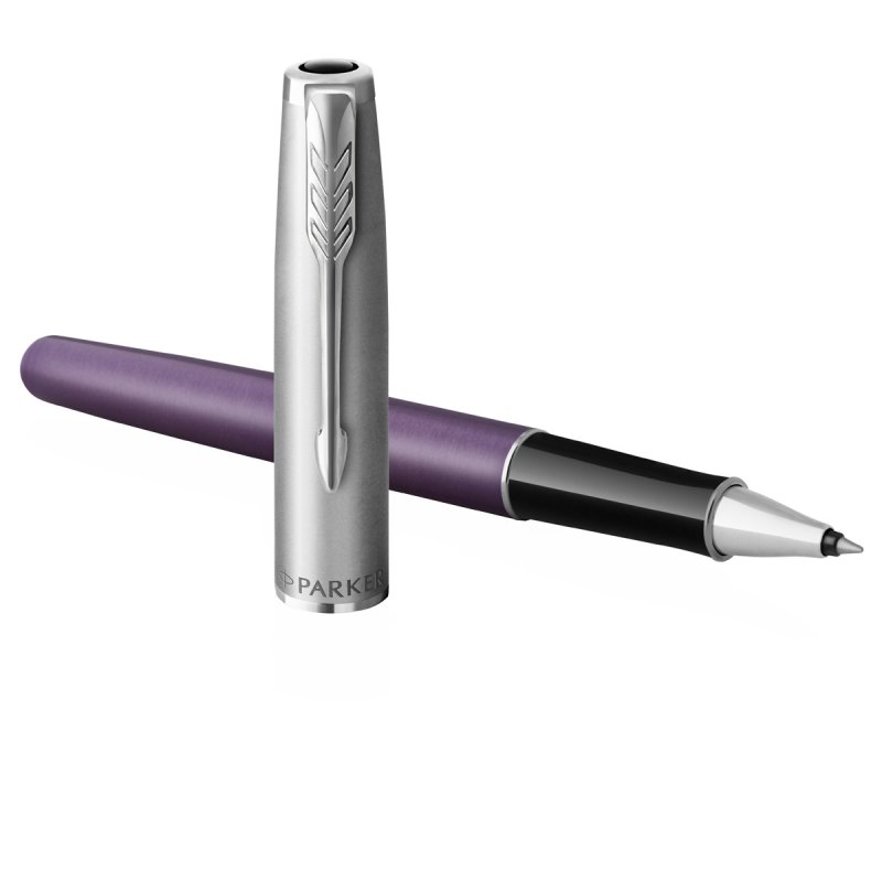 Ручка-роллер Parker Sonnet Sand Blasted Metal&Violet Lacquer