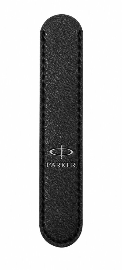 Чехол для ручки Parker S (черный) с серебристым теснением