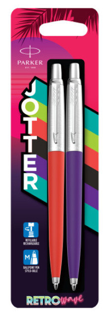 Набор ручек Parker Jotter Originals 80s Retrowave Vermilion